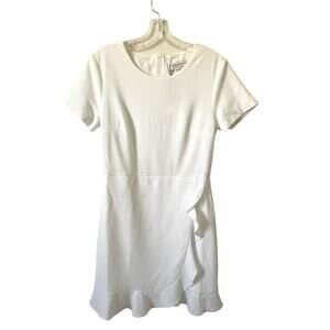 Molly Bracken Darby Ruffle Mini Dress White Size Small NEW